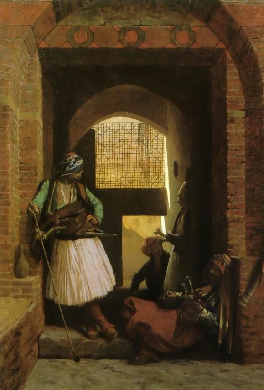 Jean Leon Gerome Arnauts of Cairo at the Gate of Bab-el-Nasr china oil painting image